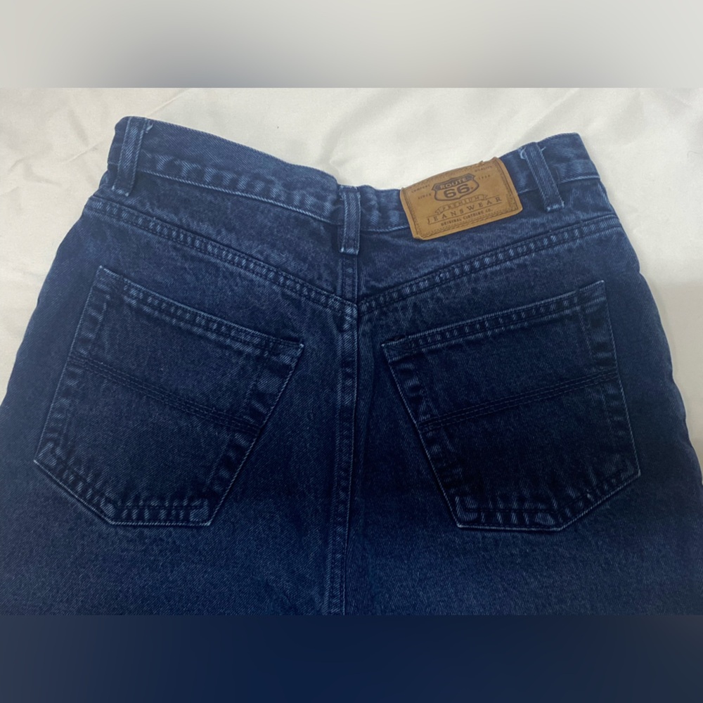 Route 66 Navy Blue Jean Shorts Women's Size 5/6 High Waisted Relaxed Fit - Picture 8 of 8